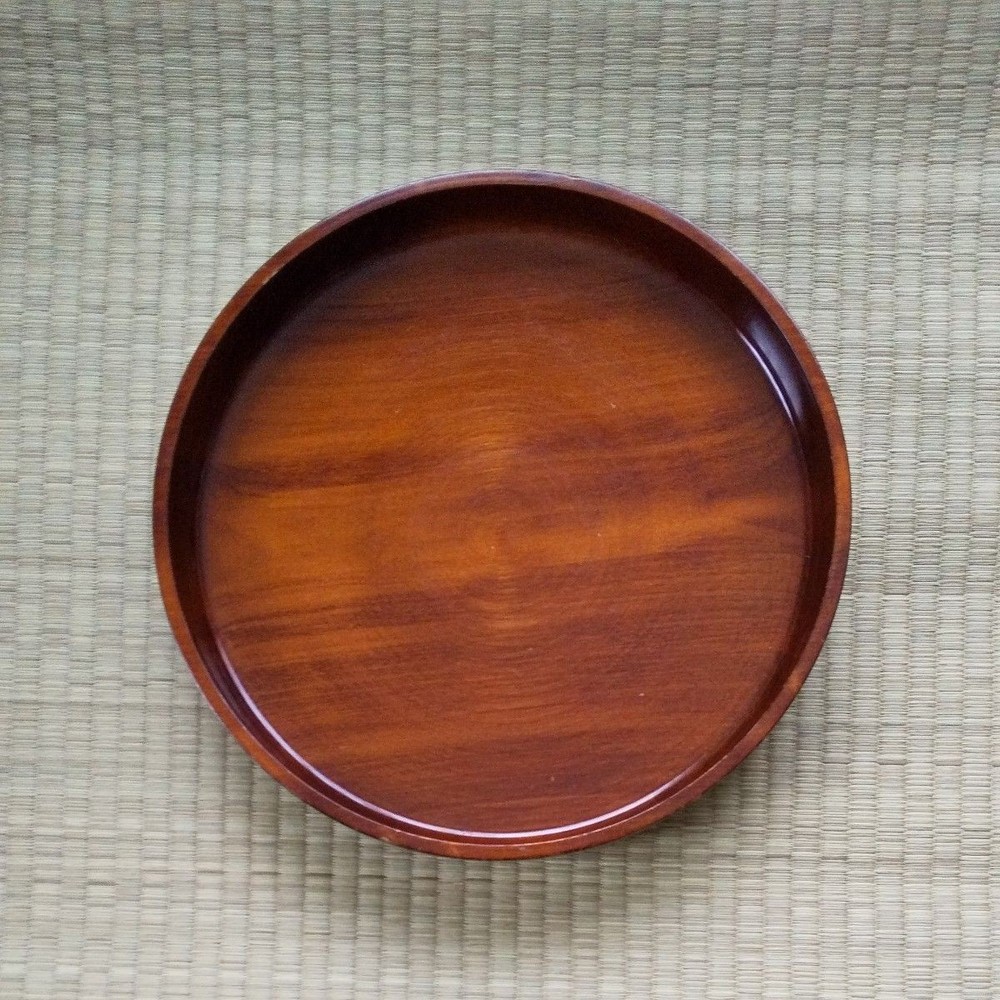 Showa Retro Style Tray Tea Ceremony Utensil Handmade Natural Wood Sweets Tray