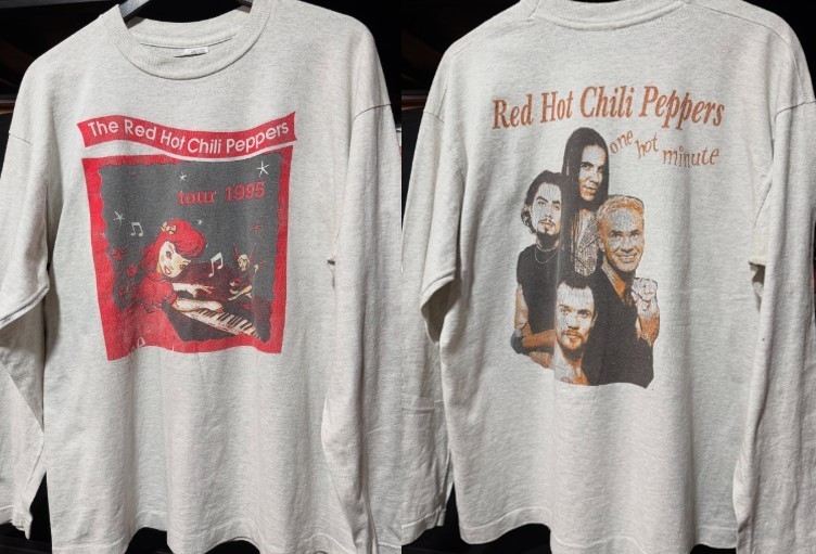 Vtg 2 sided Red Hot Chili Peppers rock band ash long sleeve shirt QT5000