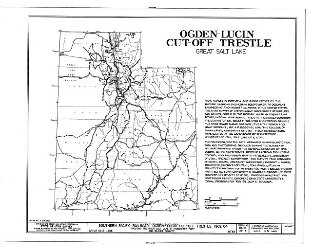 1. Title Sheet - Southern Pacific Railroad, Ogden-Lucin Cutoff Trestle,