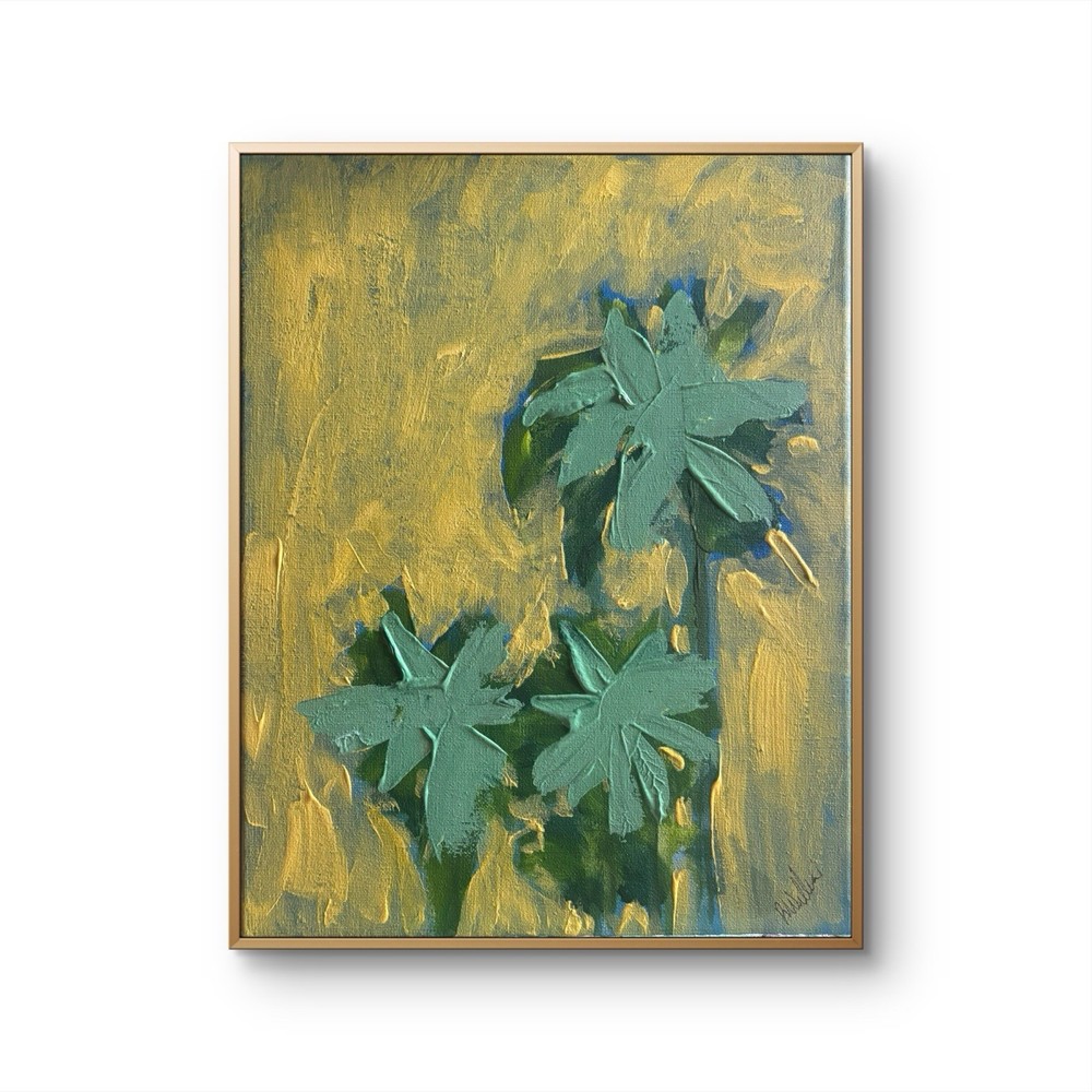 UNFRAMED Palm Trees Original painting on Сanvas wall-art signed