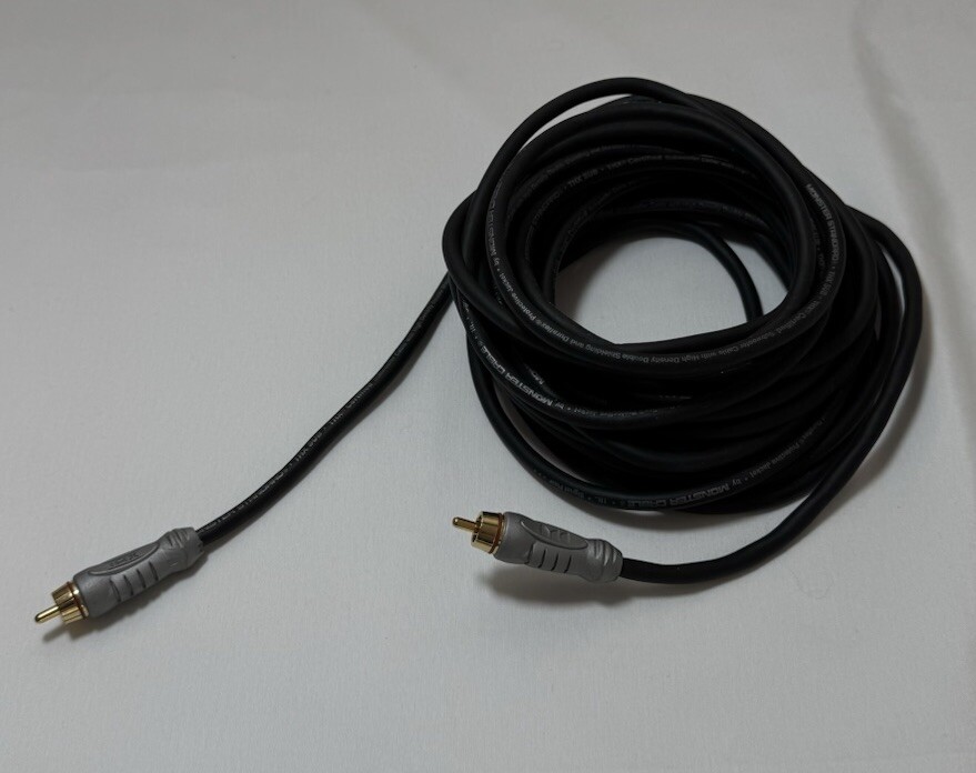 Monster Standard THX Certified 25ft Subwoofer Cable for Deep Bass