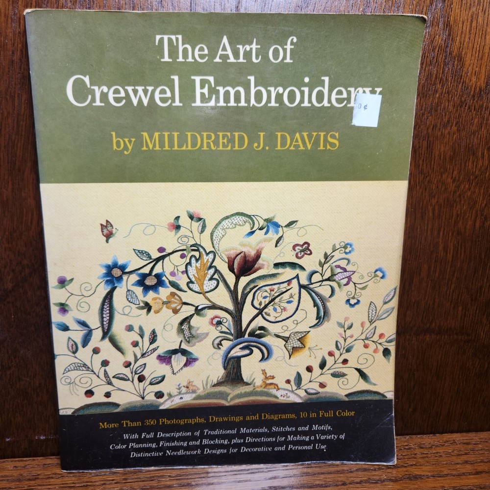 the art of crewel embroidery by mildred j. davis 1977 softcover 13th print vtg
