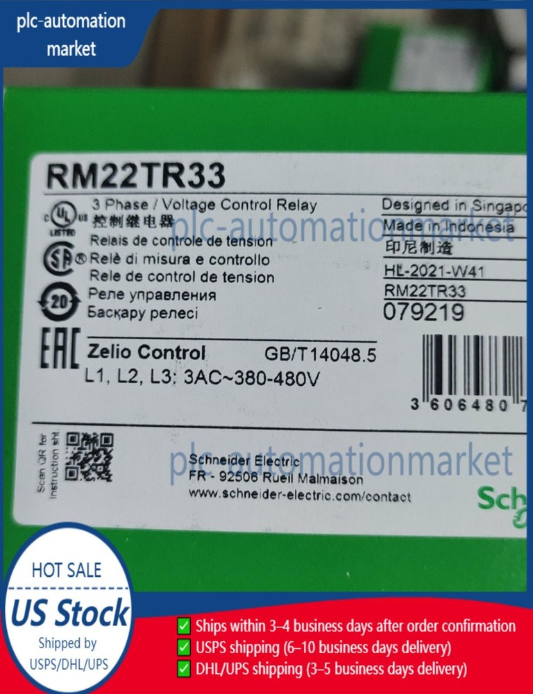 Schneider RM22TR33 Voltage Control Relay New In Box