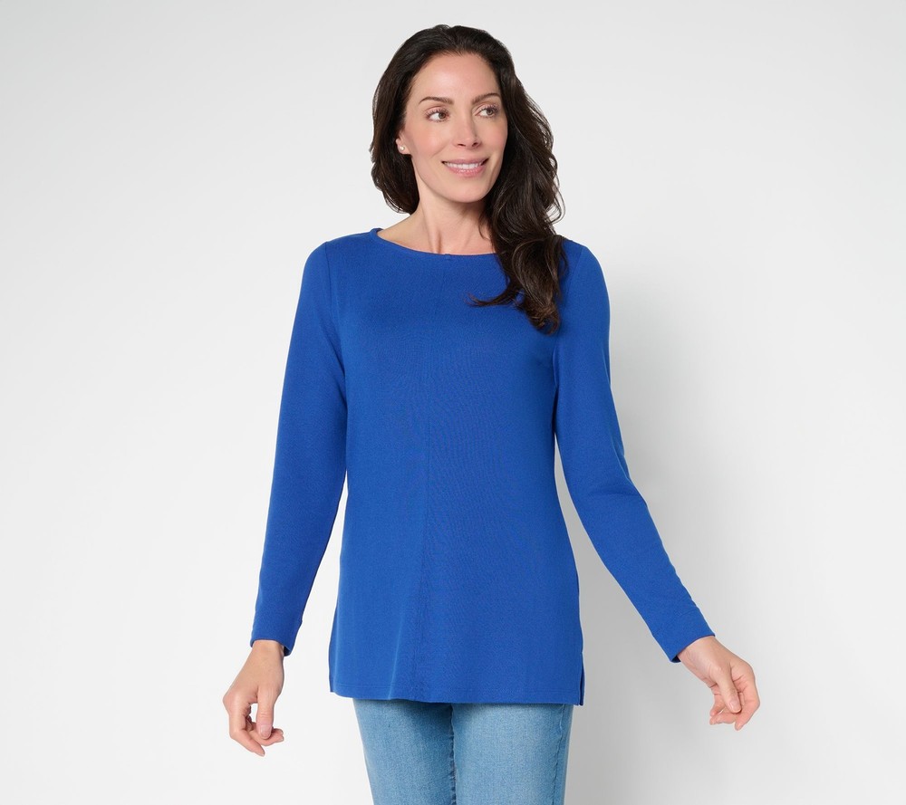 Denim & Co. Women's Top Sz M Make Your Selection: Essentials Blue A712459