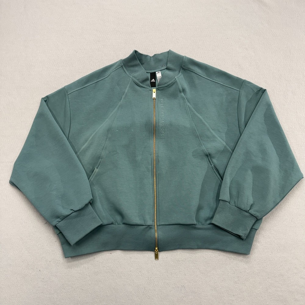 ADIDAS 11 HONORÉ SPACER Women’s Size 4X Full zip Green Athletic Jacket