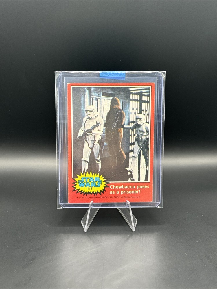1977 Topps Star Wars #117 Chewbacca poses as a prisoner!