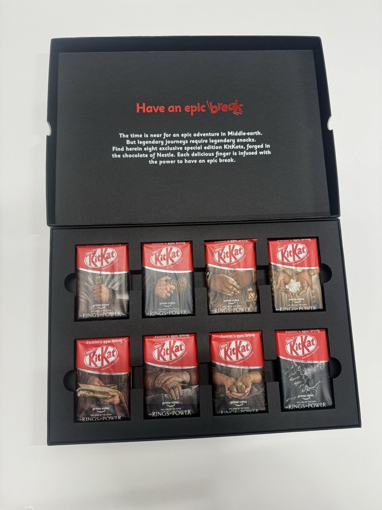 Rings Of Power kit kats From premiere Night Limited Edition Justin Doble Ticket