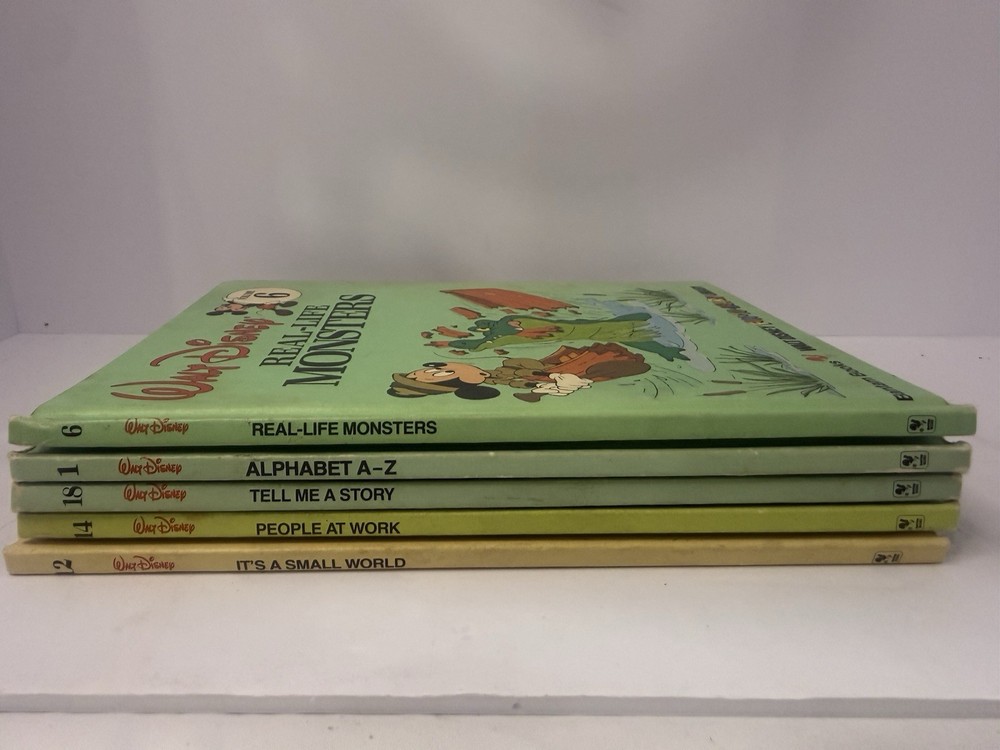 Vintage Disney Fun-To-Learn Library Books Lot of 5 Hardcover Bantam Books