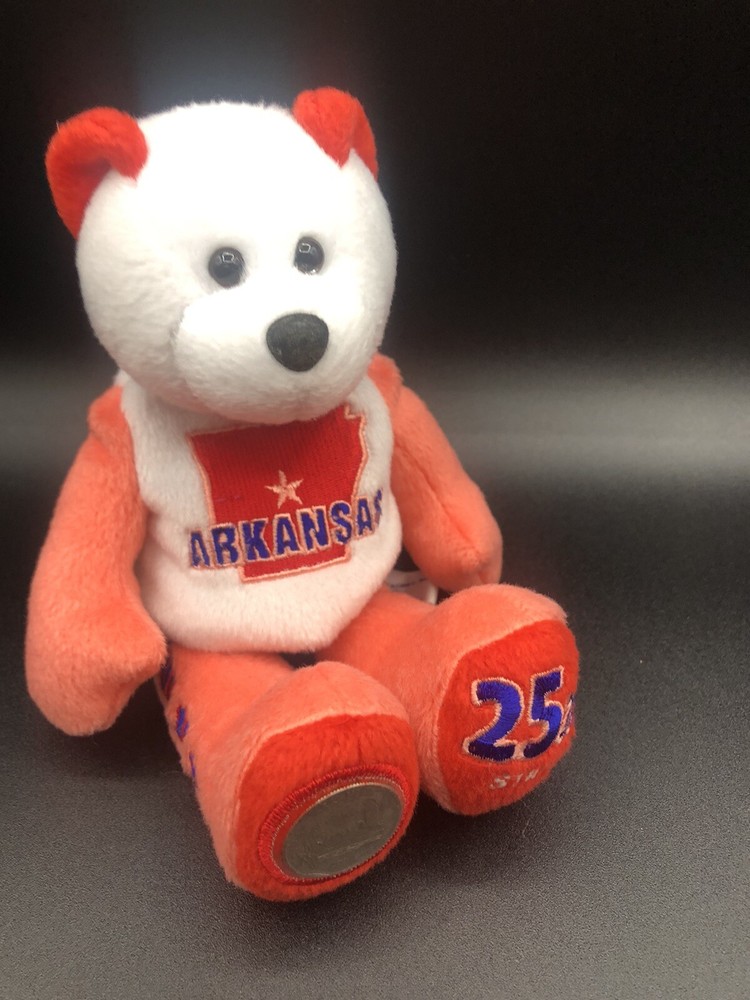 Limited Treasure Coin Bears. Arkansas 25th State Orange Bear.