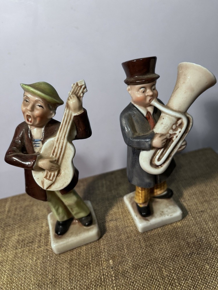 Vintage German Porcelain Street Musicians 18&20th Century 5”