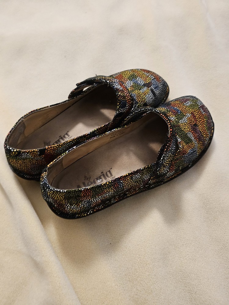 Alegria Shoes  38W 8-8.5 Mary Jane Shoes Tuscany TUS-633  Multicolor Floral