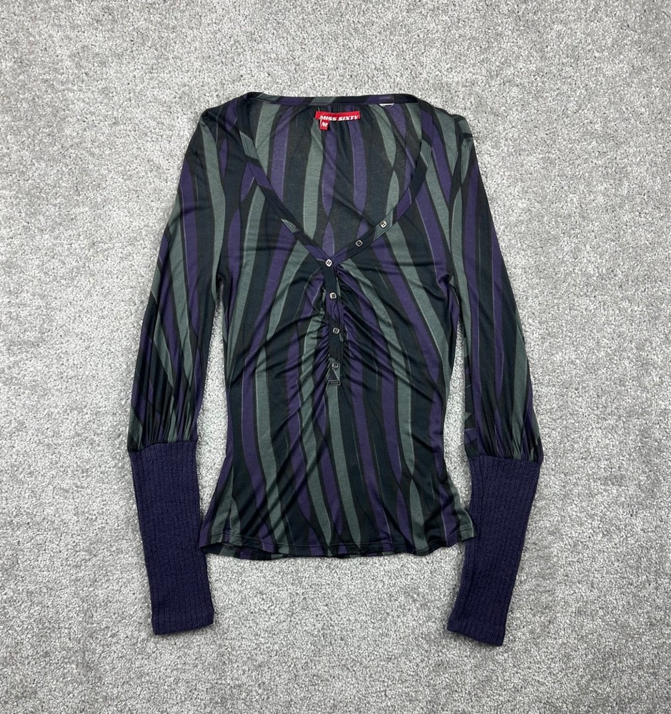 Miss Sixty Women’s Avant Garde Y2K Blouse Size M