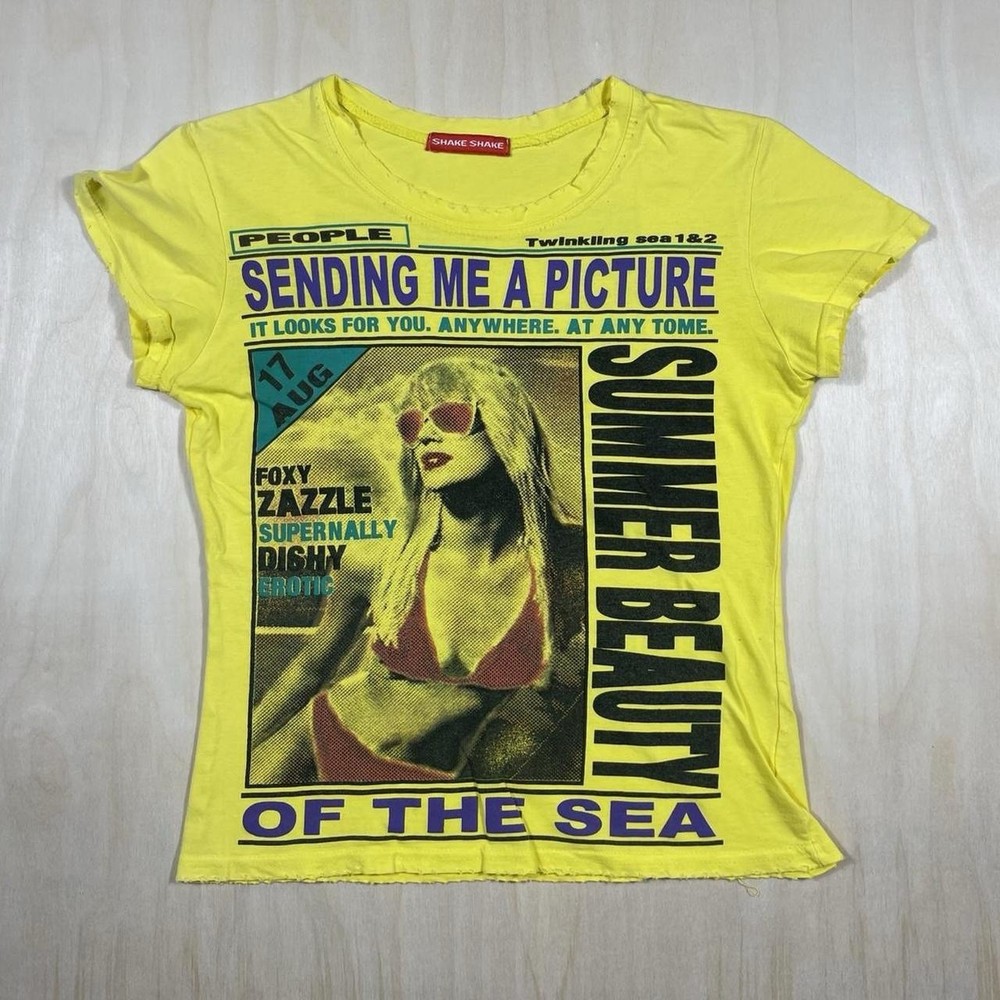 Japanese vintage freak sly feeling figure printed top