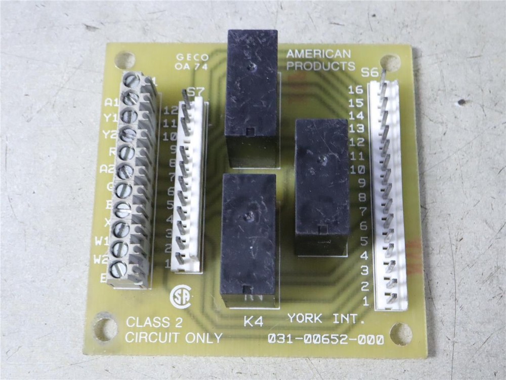 YORK 031-00652-000 2 Stage Cooling Control Circuit Board