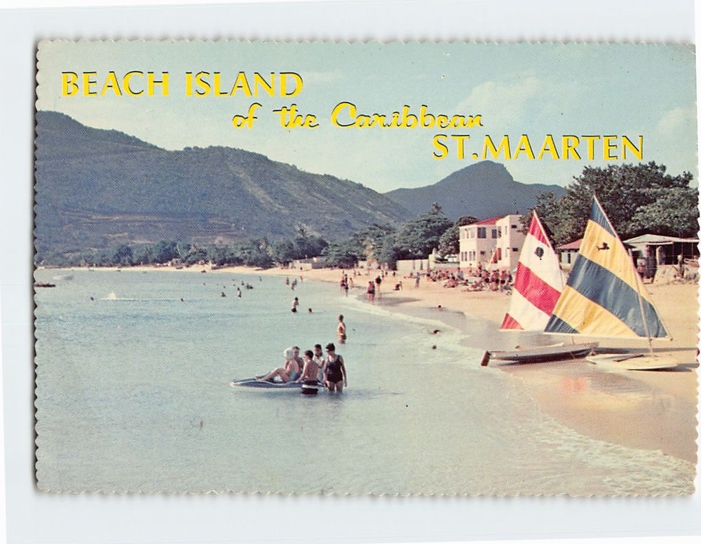 Postcard Beach Island of the Caribbean Sint Maarten