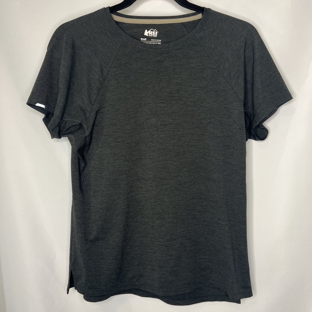 REI Co-op Swiftland SS Run Tee GRAY HEATHER Women's Small S Lightweight
