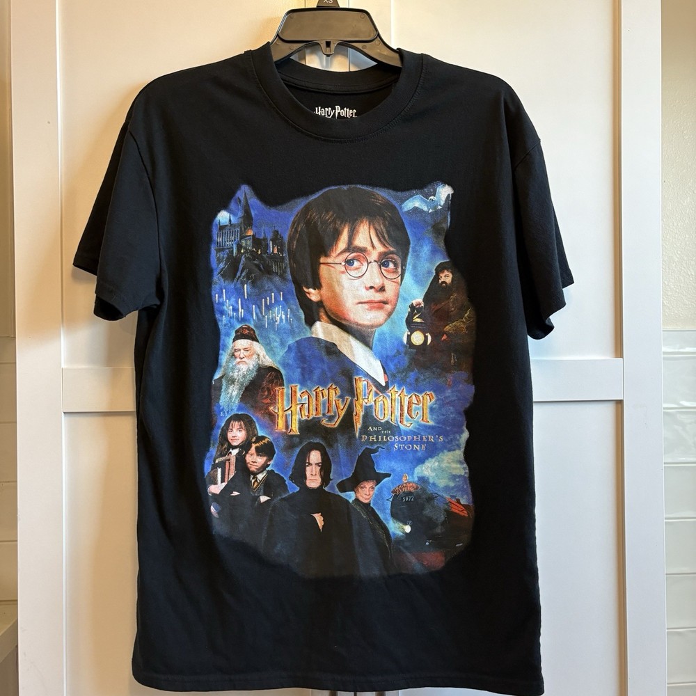 Vtg Retro Style HARRY POTTER  And The Philosopher's Stone T-Shirt Medium Movie