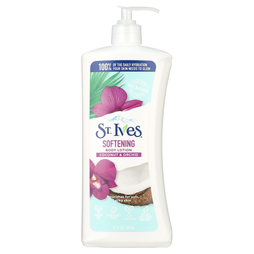St. Ives Body Lotion Soft-Silky Coconut Milk and Orchid Extract 21oz (5 Pack)