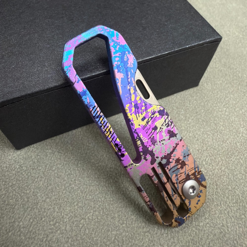 TC4 Titanium Alloy Keychain EDC pocket knife Knife Titanium handle DIY Colorful