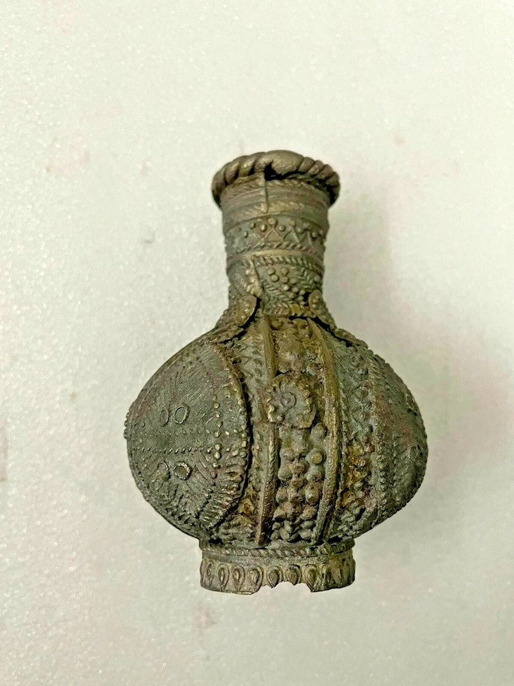 Vase 1911 Antique Brass Flower Rare Vintage Old Decorative Piece Collectible