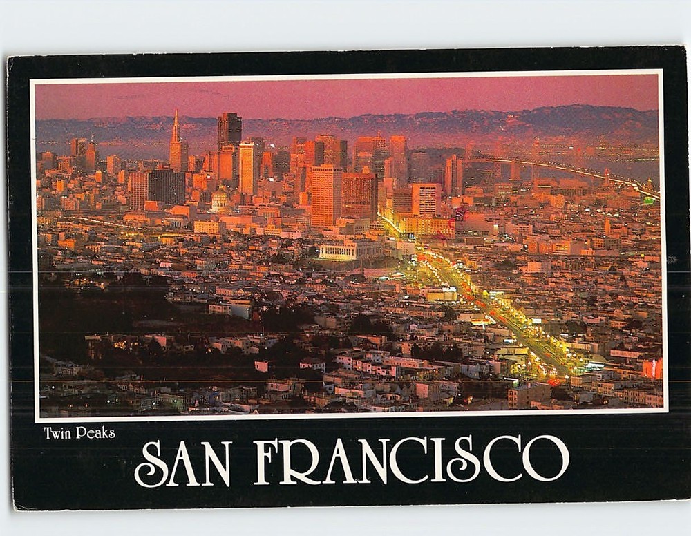 Postcard City Skyline San Francisco California USA