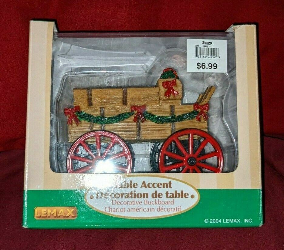 Lemax Christmas Village Rare Buckboard Table Accent 43452-image