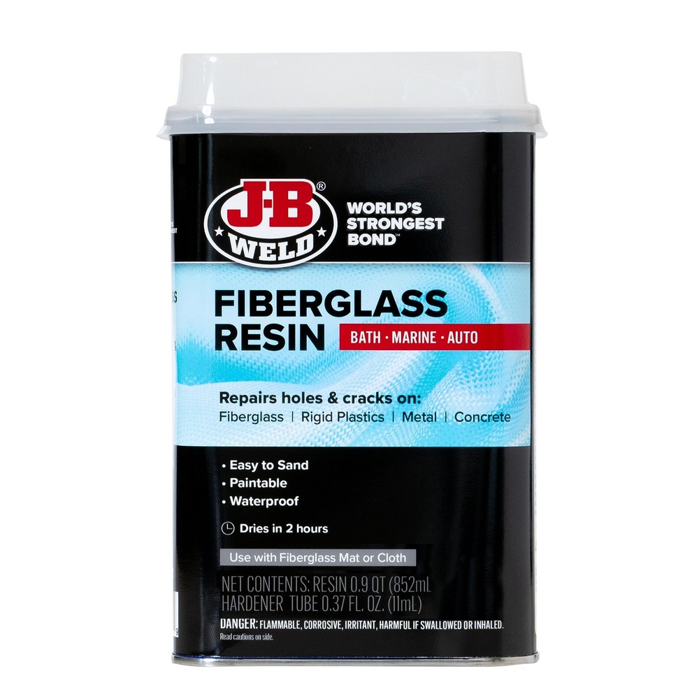J-B Weld Fiberglass Resin Quart Kit for Marine Auto Bath Repairs