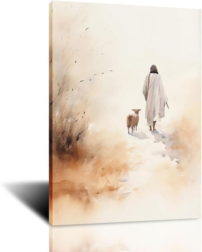 Printable Jesus Wall Art - Bible Verse Painting Christian Poster Digital Download