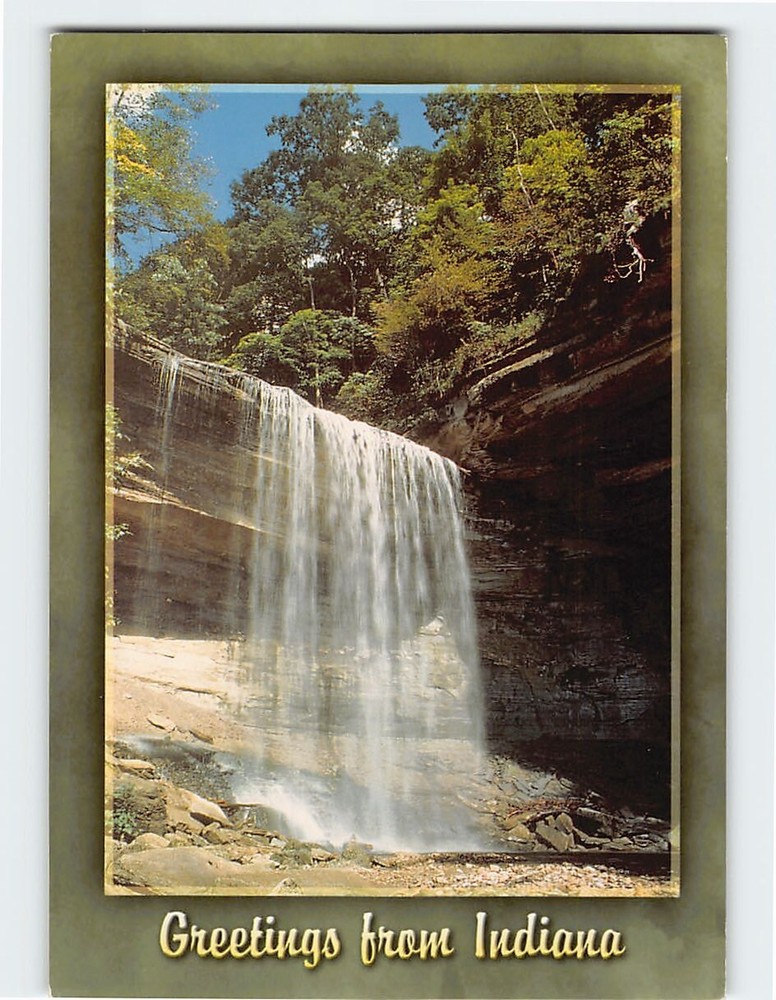 Postcard Clifty Falls Greetings from Indiana USA