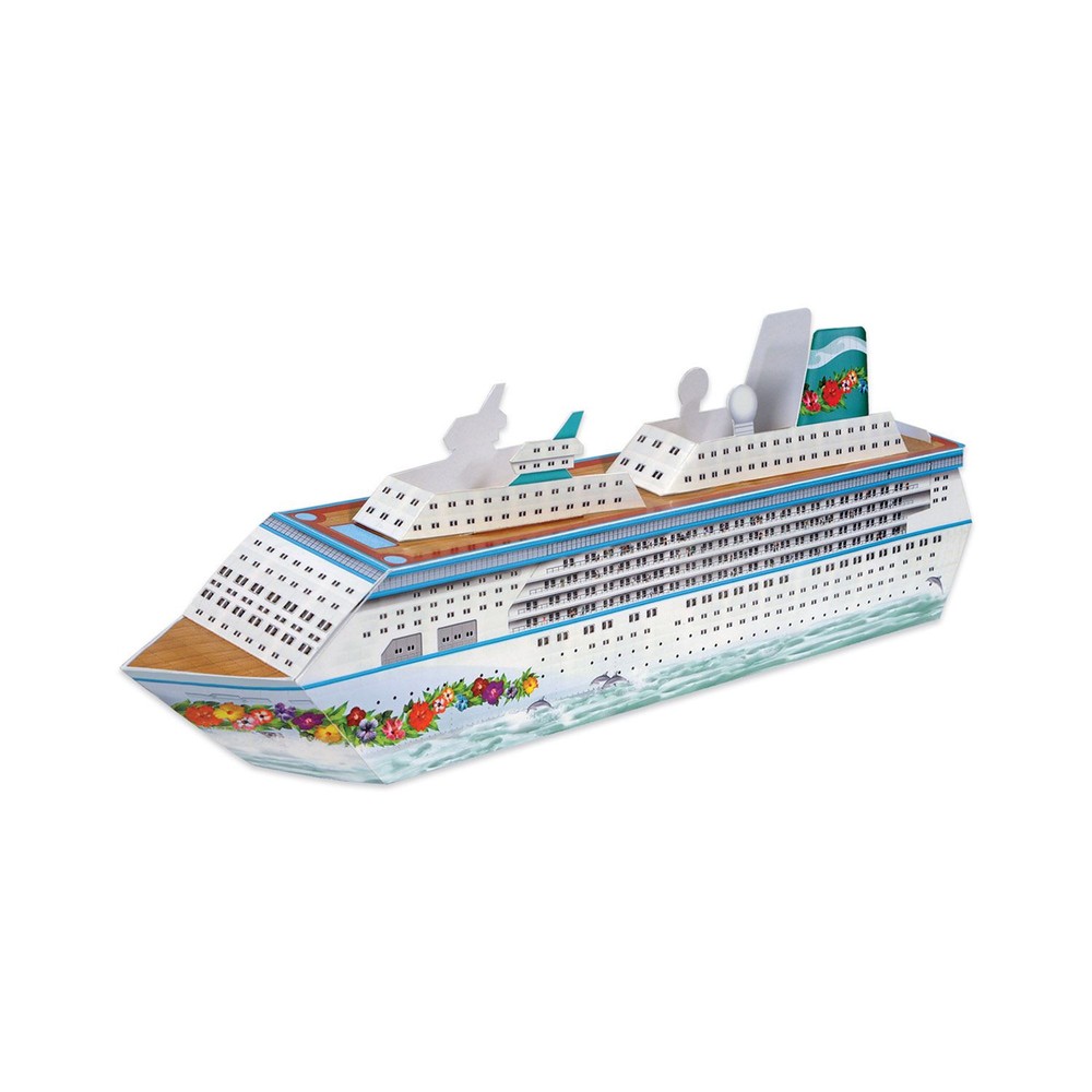 Beistle Cruise Ship Centerpiece 13-1/4 inch - Decoration for Nautical
