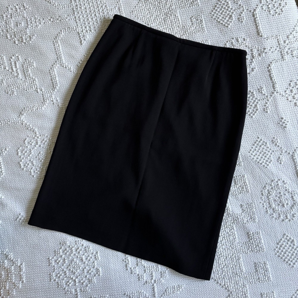 Armani Collezioni women’s size 10 black rayon/virgin wool pencil skirt