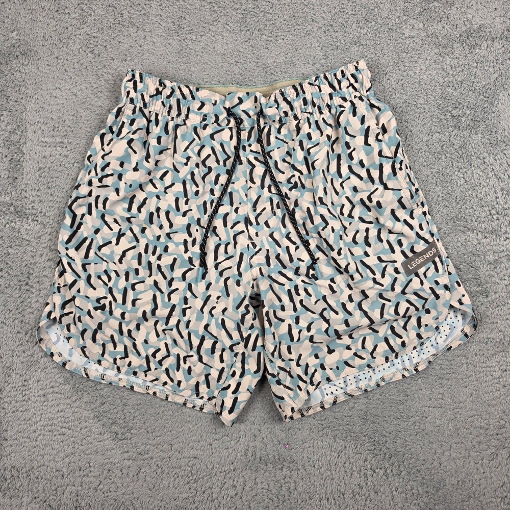 Legends Luka Shorts Mens Small Blue Abstract Print 7