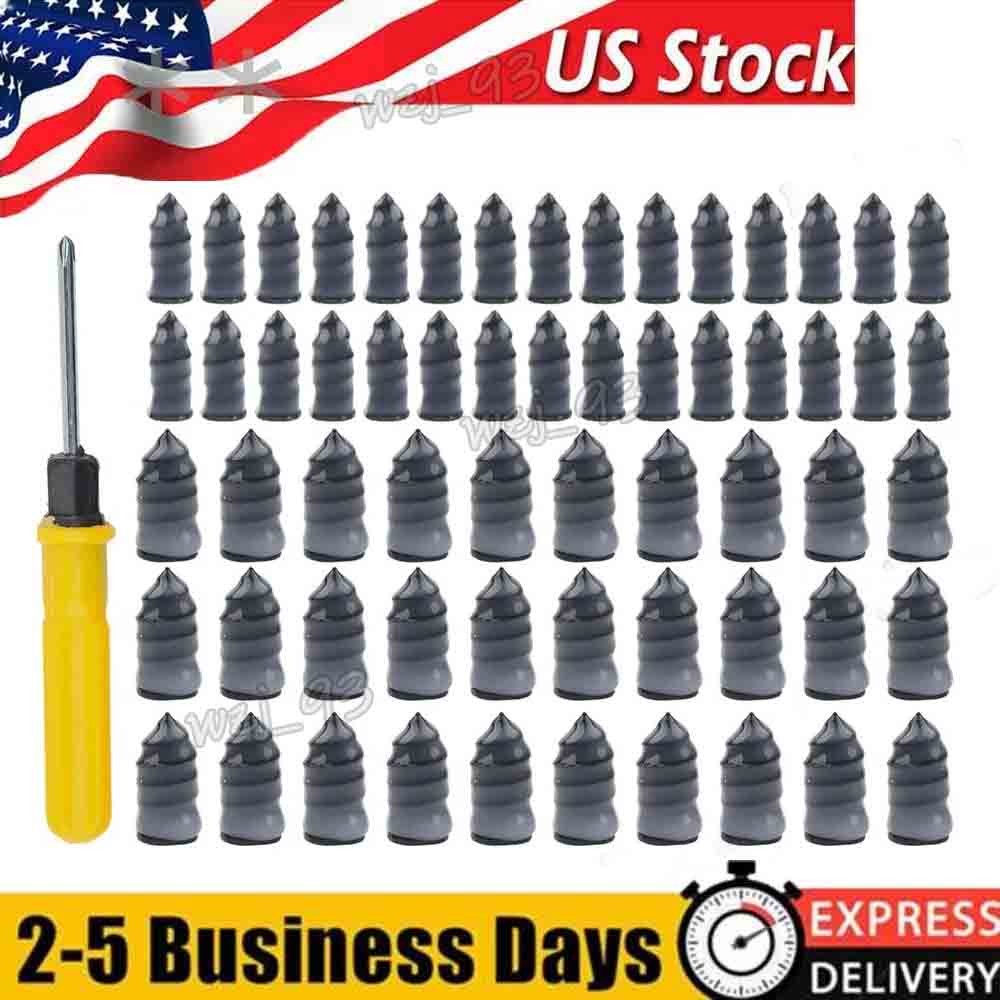 60pcs Car Tubeless Vacuum Tyre Puncture Repair Kit Screw Nails Tire Patch Plug