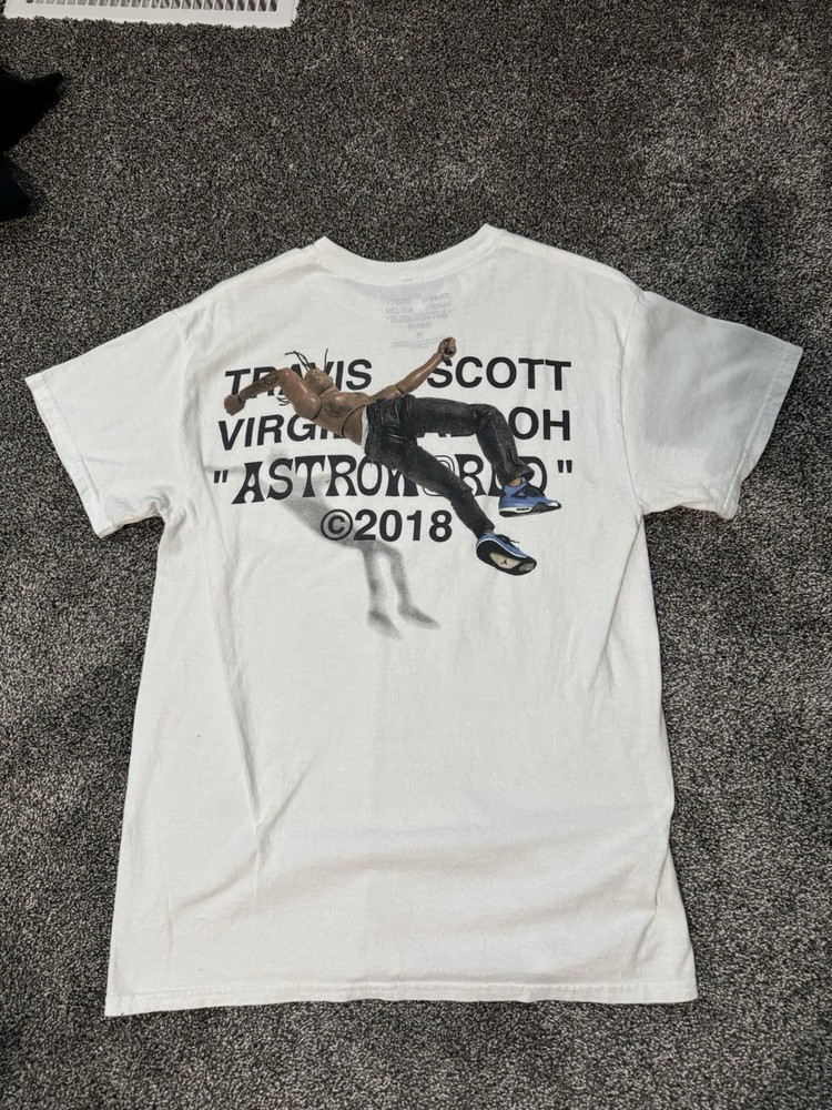 Travis Scott Off White Virgil Abloh Pocket Tee Astroworld T-Shirt Medium 2018