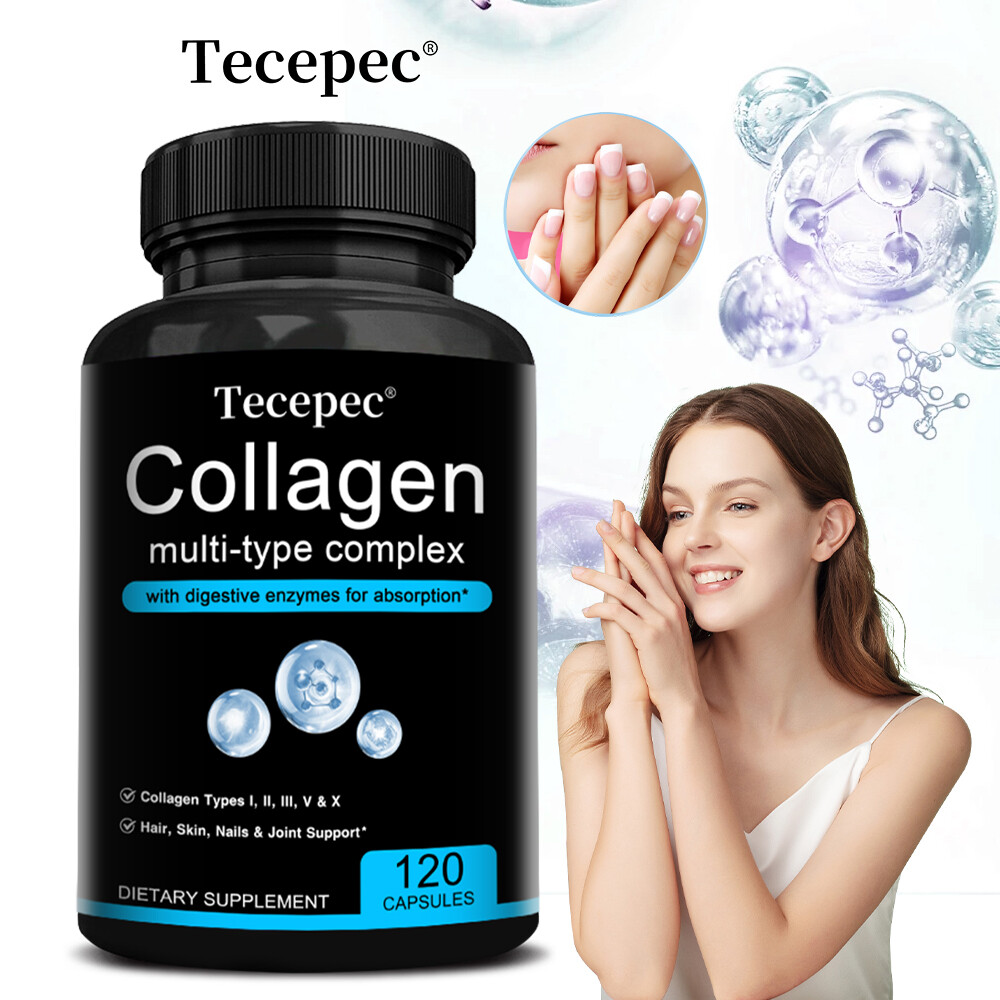 Multi Collagen Capsules 1600MG - Bones, Hair, Skin, and Nails Health