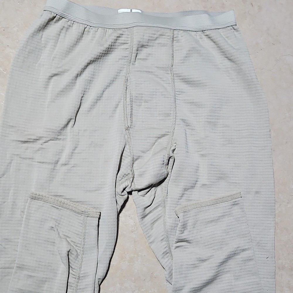 Polartec Gen III Cold Weather Men's Thermal Fleece Leggings L Long Beige