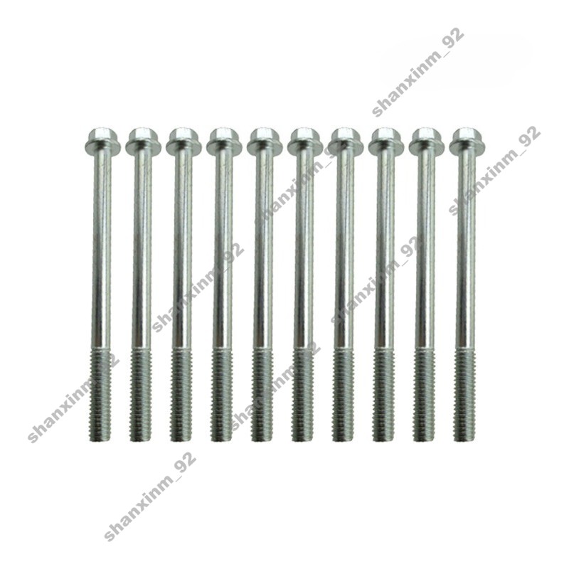 10 PCS Flanged Hex Bolt M6 x 80mm For Motorcycle Pit Dirt Bike ATV Quad Engine