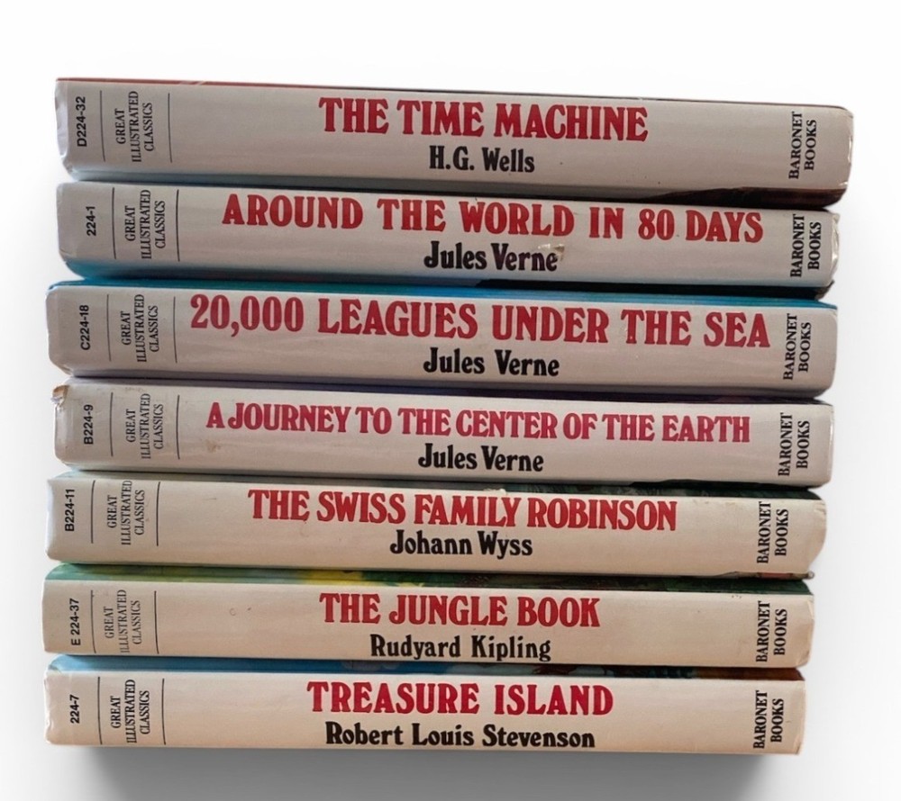 Lot of 7 Great Illustrated Classics Hardcover Books 80’s-90’s Home Schooling