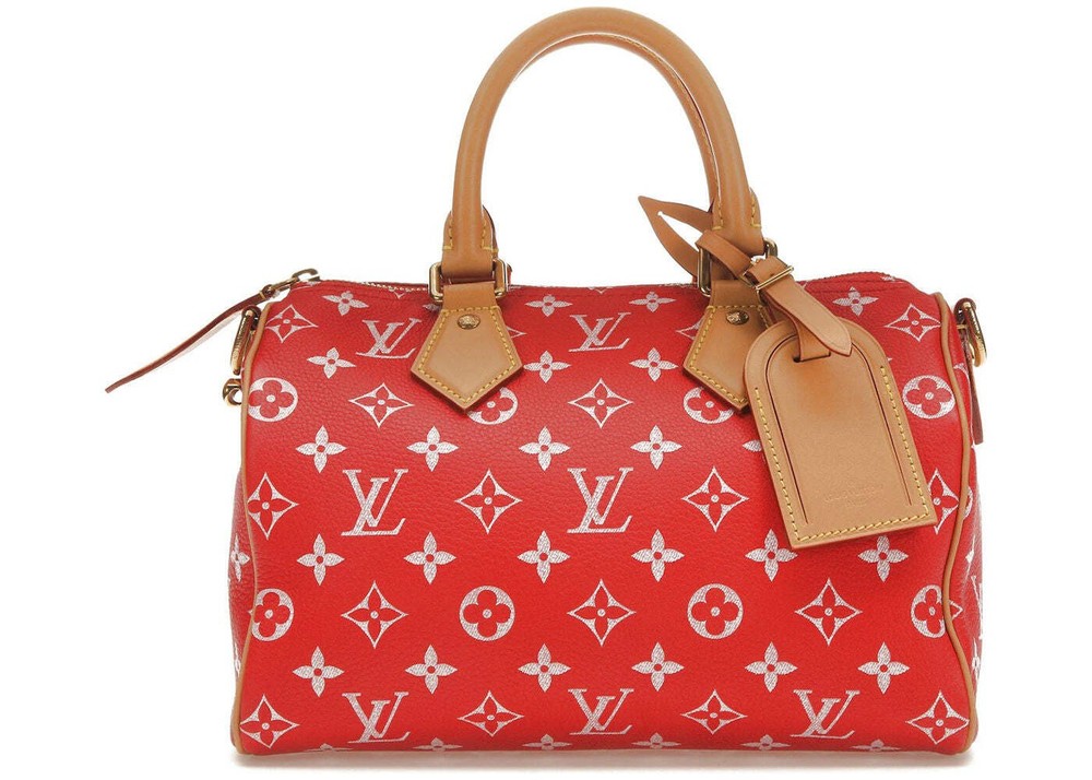 Louis Vuitton Speedy P9 Bandoulière 25 Monogram Leather Red