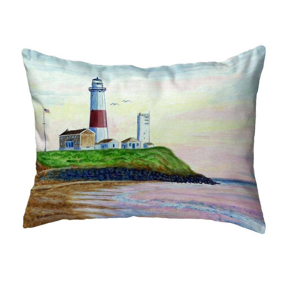 Montauk Lighthouse Noncorded Pillow 16x20 Multi Specialty