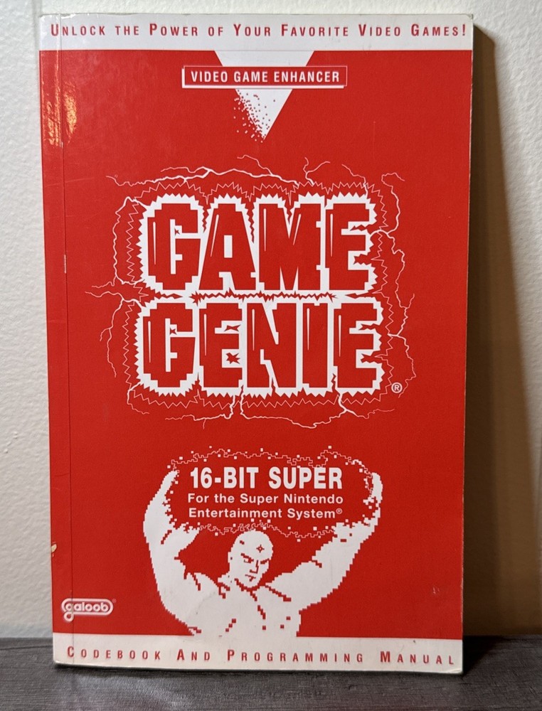 Super Nintendo SNES Game Genie Programming Manual and Code Book Only Codemasters