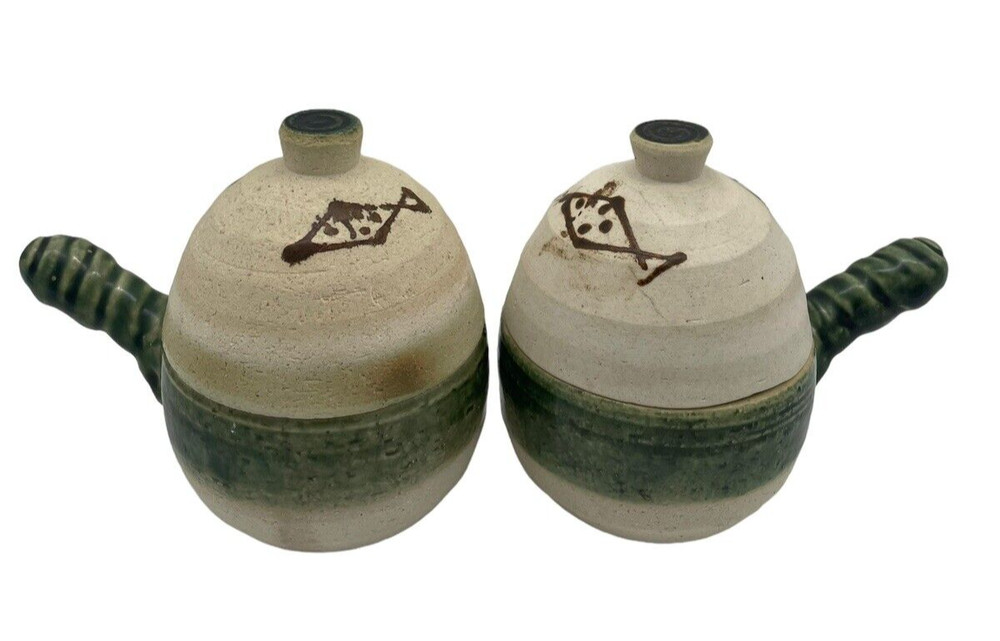 Miso Soup Crocks with Handles & Lids Neiman Marcus Set Of 2 Made In Japan
