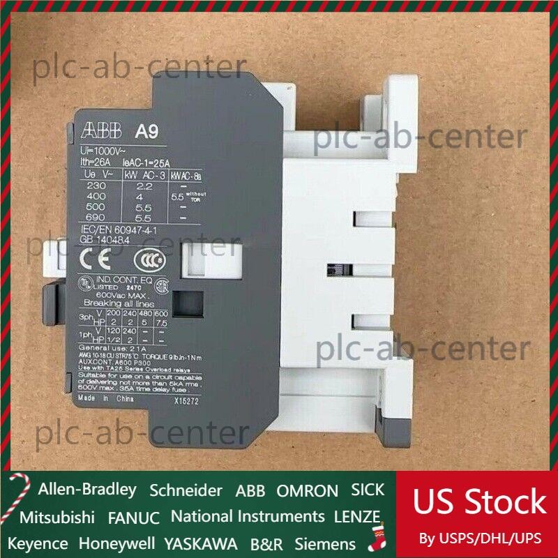 A9-30-10 Contactor 24V、110V 50Hz / 110-120V 60Hz、220-230V 1pc ABB Free Shipping