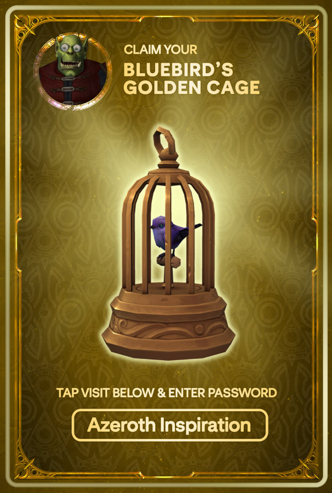 World of Warcraft Bluebird's Golden Cage Decor - ANY REGION - GLOBAL CODE WOW-