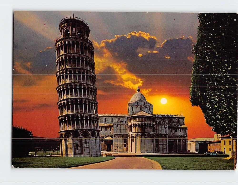 Postcard The Piazza dei Miracoli (Square of Miracles) in Pisa Italy