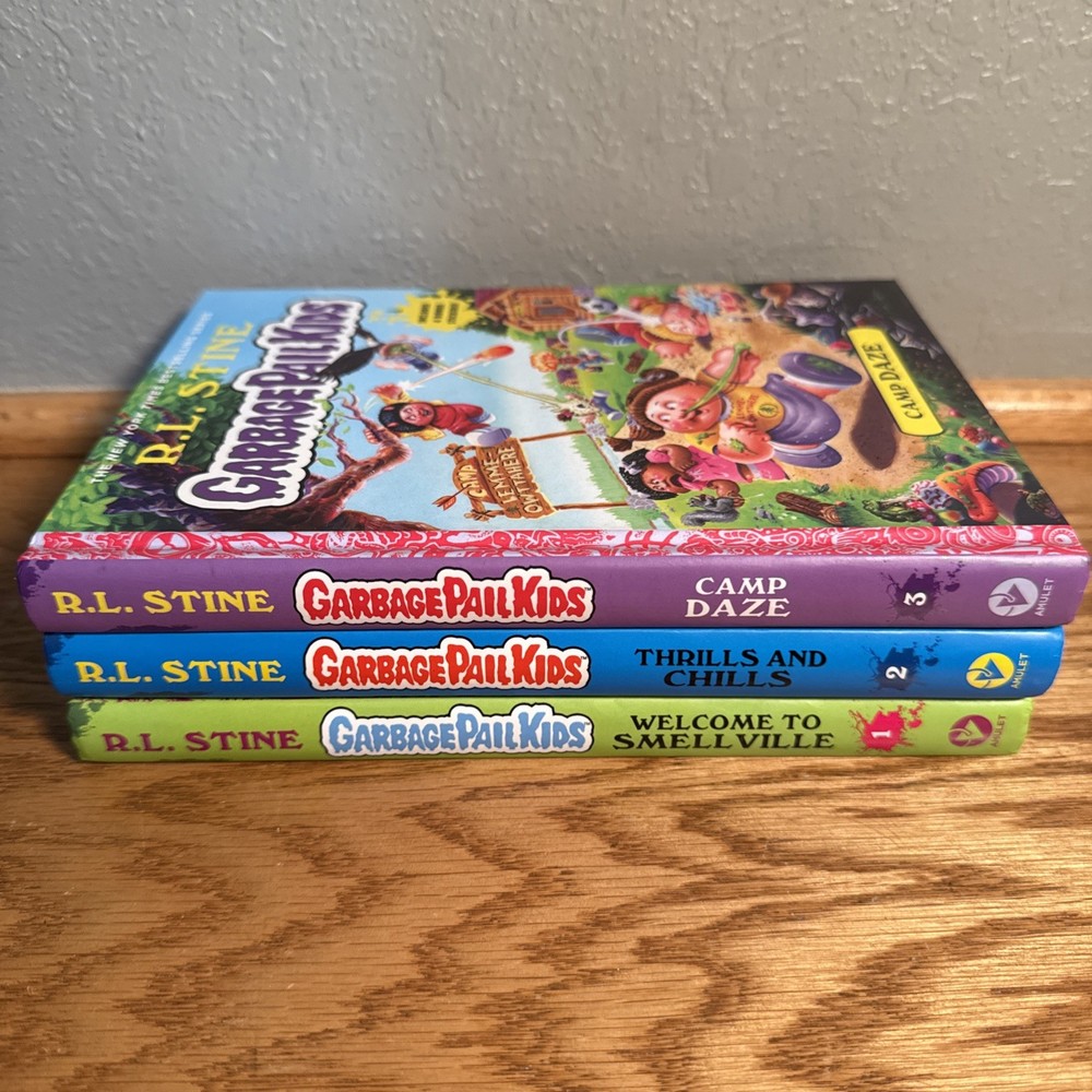 GARBAGE PAIL KIDS R.L. Stine 3-Book Set Brand New No Stickers