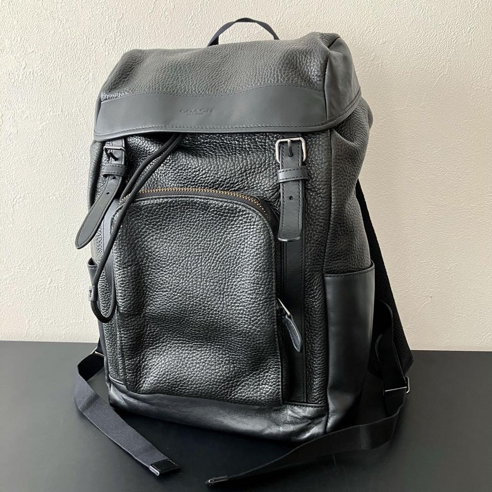 Coach Peple Vegan Leather Backpack 41cm F72311 Pre-Owned