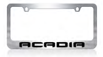 GMC Acadia Chrome Stainless Steel License Plate Frame with DC Logo