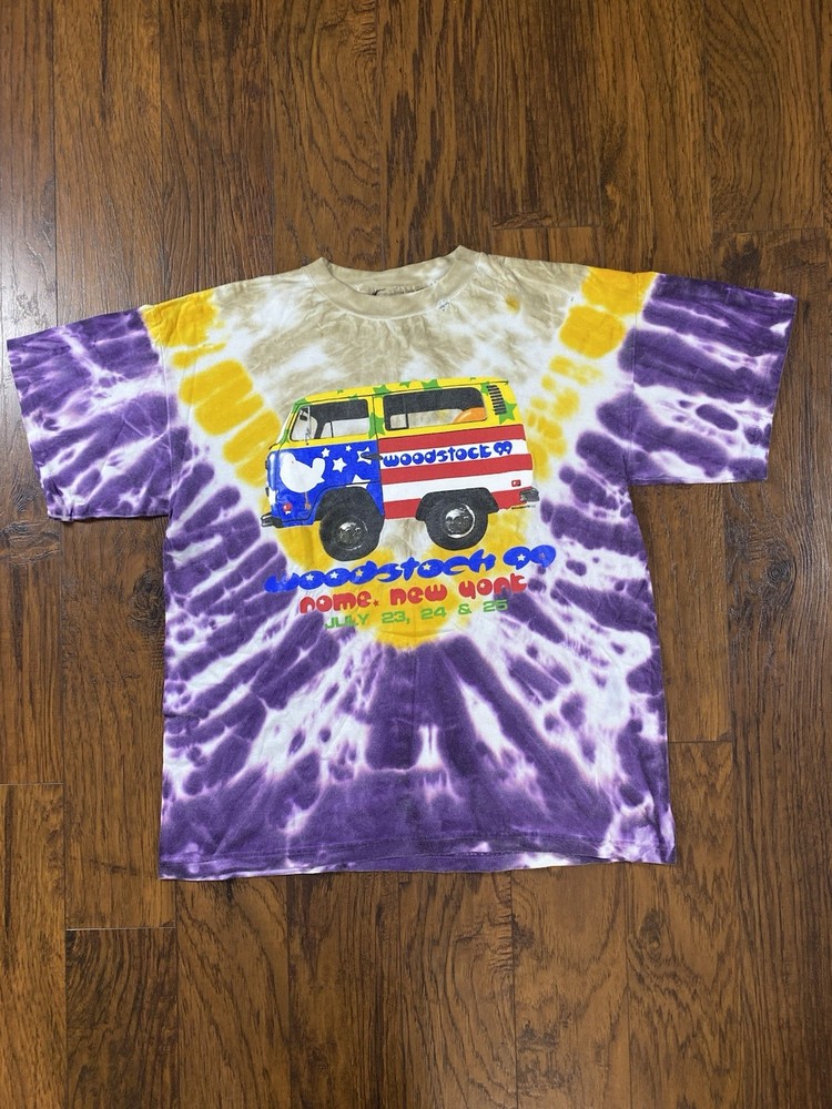 Vintage Woodstock Festival 99 T-shirt XL Tie Dye