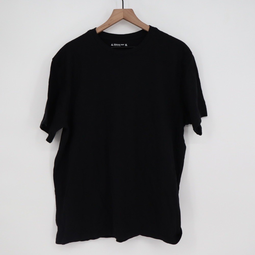 American Giant Classic T Shirt Black Crew Neck Short Sleeve Made USA XL